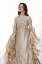 Musferah Saad - Golden Whispers - Gold - Tensil Organza & Tissue - 2 Piece